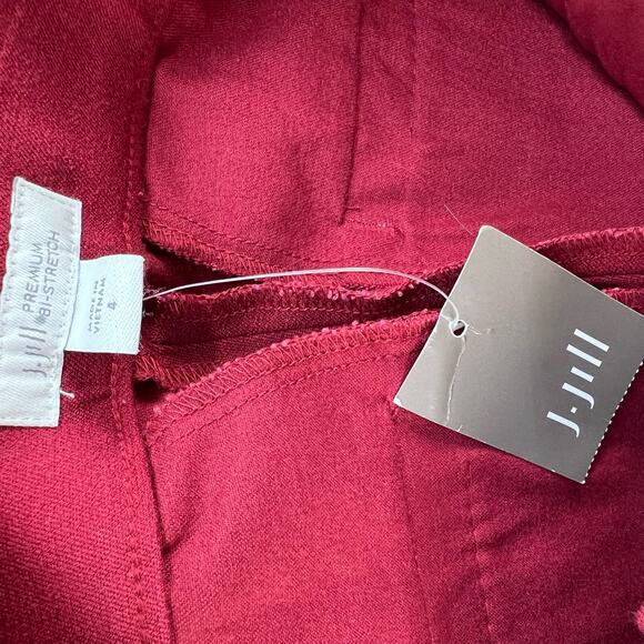 NWT J. Jill Pants Women's Size 4 Premium Bi-Stretch Cranberry Business Casual - Picture 13 of 14